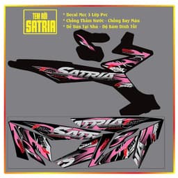 Tem Rời Dán Xe Satria Fi - Raider Fi Mẫu Lửa Đỏ Hồng Đen Chữ Satria F150 Cực Đẹp 2