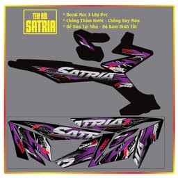 Tem Rời Dán Xe Satria Fi - Raider Fi Mẫu Lửa Đỏ Hồng Đen Chữ Satria F150 Cực Đẹp 3