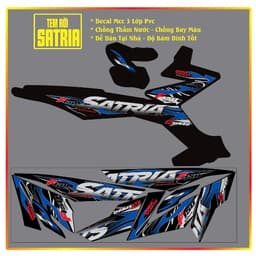 Tem Rời Dán Xe Satria Fi - Raider Fi Mẫu Lửa Đỏ Hồng Đen Chữ Satria F150 Cực Đẹp 4