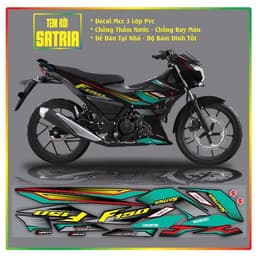 Tem Rời Tem Xe Satria Fi - Raider Fi Mẫu Mới Đỏ Đen hót nhất 2