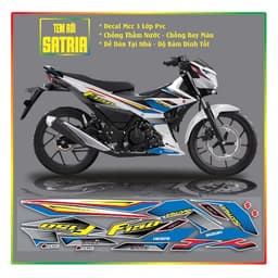 Tem Rời Tem Xe Satria Fi - Raider Fi Mẫu Mới Đỏ Đen hót nhất 3