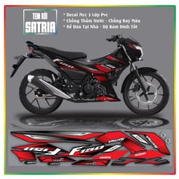 Tem Rời Tem Xe Satria Fi - Raider Fi Mẫu Mới Đỏ Đen hót nhất 6