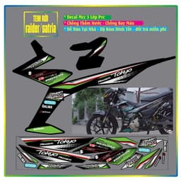 Tem Rời Tem Xe Satria Fi - Raider Fi Mẫu Mới Cực Đẹp Tem 3 Lớp KHông Thấm Nước Không Bay Màu 1