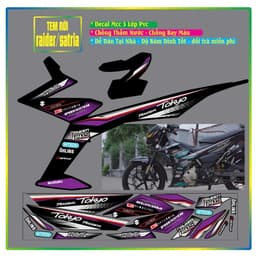 Tem Rời Tem Xe Satria Fi - Raider Fi Mẫu Mới Cực Đẹp Tem 3 Lớp KHông Thấm Nước Không Bay Màu 2