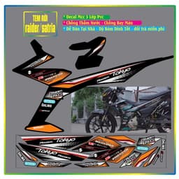 Tem Rời Tem Xe Satria Fi - Raider Fi Mẫu Mới Cực Đẹp Tem 3 Lớp KHông Thấm Nước Không Bay Màu 3