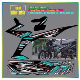 Tem Rời Tem Xe Satria Fi - Raider Fi Mẫu Mới Cực Đẹp Tem 3 Lớp KHông Thấm Nước Không Bay Màu 7