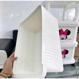 Tủ kệ kéo đựng đồ mickey đa chức năng 3,4,5 tầng , có ngăn kéo, tủ đựng bỉm sửa có bánh xe chuyển hướng tiện nghi 4