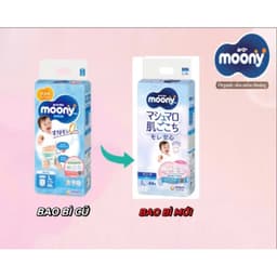 Tã Bỉm Quần/Dán MOONY Xanh Unicharm Nhập Khẩu Chính Hãng, Đầy Đủ Tem Phụ cho bé trai và bé gái 2