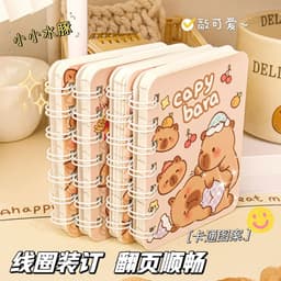 (Combo 03 Quyển) Sổ Lò Xo A7 Capybara 80 tờ/160 Trang, Sổ Ghi Chú Hoạt Hình Dễ Thương 4