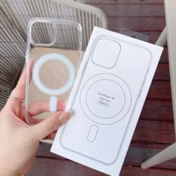 Ốp điện thoại trong suốt hỗ trợ sạc từ tính cho iphone/xsmax/11/12/13/14/15/16/17/pro/plus/promax 2