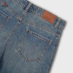 Quần sooc jean chữ A nữ cạp cao GENVIET JEANS kẻ xước denim cao cấp tôn dáng dễ phối đồ 8901 5