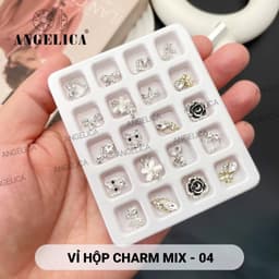 Vỉ 20 Charm Mix Hình Siêu Đẹp Siêu Sáng ANGELICA - Trang Trí Nail 1