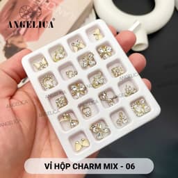 Vỉ 20 Charm Mix Hình Siêu Đẹp Siêu Sáng ANGELICA - Trang Trí Nail 2