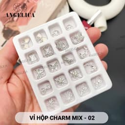 Vỉ 20 Charm Mix Hình Siêu Đẹp Siêu Sáng ANGELICA - Trang Trí Nail 5