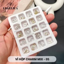 Vỉ 20 Charm Mix Hình Siêu Đẹp Siêu Sáng ANGELICA - Trang Trí Nail 3