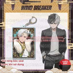 Mua 1 tặng 1 (NGỒI GHẾ CỔ PHỤC) Móc khóa WIND BREAKER in hình chibi anime mica acrylic quà tặng xinh xắn 3