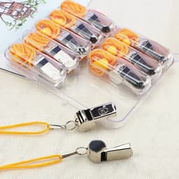 Còi thổi trọng tài INOX có dây buộc, hộp đựng gọn gàng 4