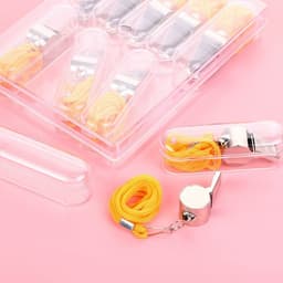 Còi thổi trọng tài INOX có dây buộc, hộp đựng gọn gàng 2