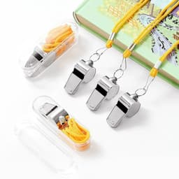 Còi thổi trọng tài INOX có dây buộc, hộp đựng gọn gàng 7