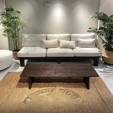 Bàn Trà Bệt Gỗ Lũa Pơ Mu Tự Nhiên, Bàn Sofa Từ Ván Lợp Mộc Mạc - Xưởng Mộc Maido