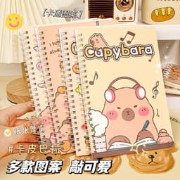 (Combo 03 Quyển) Sổ lò xo A5 kẻ ngang Capybara 4223 - 120 Trang - Hoạt hình dễ thương 1