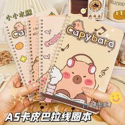 (Combo 03 Quyển) Sổ lò xo A5 kẻ ngang Capybara 4223 - 120 Trang - Hoạt hình dễ thương 3