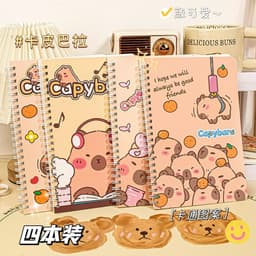 (Combo 03 Quyển) Sổ lò xo A5 kẻ ngang Capybara 4223 - 120 Trang - Hoạt hình dễ thương 5
