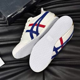 [ Hàng Sẵn ] Giày thể thao con hổ màu trắng kẻ xanh blue bản cao cấp 5