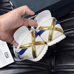 [ Hàng Sẵn ] Giày thể thao con hổ màu trắng kẻ xanh blue bản cao cấp 3