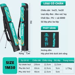 Túi Đựng Cần Câu Cá, Bao đựng cần câu và phụ kiện dạng cứng Chuyên Câu Đài Câu Đơn 8