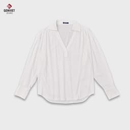 [ẨN] Áo Sơ Mi Dài Tay Nữ GENVIET JEANS Chất liệu Cotton Họa Tiết Form Suông Rộng S251.G. 8933 4