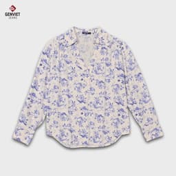 [ẨN] Áo Sơ Mi Dài Tay Nữ GENVIET JEANS Chất liệu Cotton Họa Tiết Form Suông Rộng S251.G. 8933 7