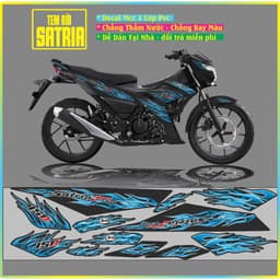 Tem Xe raider satria FI Tem Chế satria Tem Lửa Đỏ Đen Satria Raider Mẫu lửa Hót 5