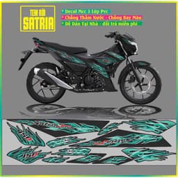 Tem Xe raider satria FI Tem Chế satria Tem Lửa Đỏ Đen Satria Raider Mẫu lửa Hót 3