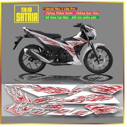 Tem Xe raider satria FI Tem Chế satria Tem Lửa Đỏ Đen Satria Raider Mẫu lửa Hót 9