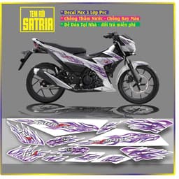 Tem Xe raider satria FI Tem Chế satria Tem Lửa Đỏ Đen Satria Raider Mẫu lửa Hót 8