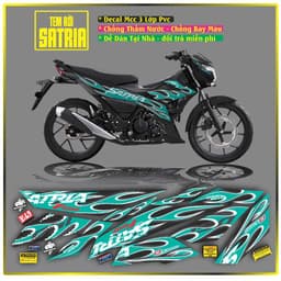 Tem Xe raider satria FI Tem Chế satria Tem Lửa Đỏ Đen Satria Raider Mẫu lửa Đủ Màu 6