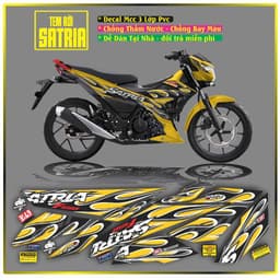 Tem Xe raider satria FI Tem Chế satria Tem Lửa Đỏ Đen Satria Raider Mẫu lửa Đủ Màu 1