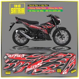 Tem Xe raider satria FI Tem Chế satria Tem Lửa Đỏ Đen Satria Raider Mẫu lửa Đủ Màu 7