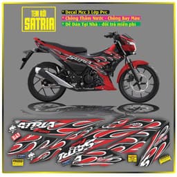 Tem Xe raider satria FI Tem Chế satria Tem Lửa Đỏ Đen Satria Raider Mẫu lửa Đủ Màu 2