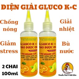 ĐIỆN GIẢI GLUCO K+C THẢO DƯỢC ORAL (GLUCO KC)- CHỐNG NÓNG, GIẢI ĐỘC, LÀM MÁT GÀ 4