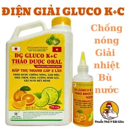 ĐIỆN GIẢI GLUCO K+C THẢO DƯỢC ORAL (GLUCO KC)- CHỐNG NÓNG, GIẢI ĐỘC, LÀM MÁT GÀ 1