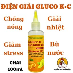 ĐIỆN GIẢI GLUCO K+C THẢO DƯỢC ORAL (GLUCO KC)- CHỐNG NÓNG, GIẢI ĐỘC, LÀM MÁT GÀ 3
