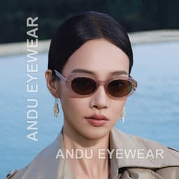 Kính râm mát thời trang nam nữ AnDu chống UV400 phân cực dáng oval nhựa cốt kim loại 68286 2