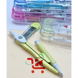 Combo 2 Cái Compass Học Sinh GS-01 GSTAR, Sử Dụng Chì Bấm Ngòi 0.5MM (Kèm 1 Hộp Ngòi Chì Nhỏ, Vẽ Đường Tròn, Hình Tròn 4