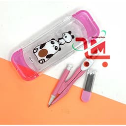 Combo 2 Cái Compass Học Sinh GS-01 GSTAR, Sử Dụng Chì Bấm Ngòi 0.5MM (Kèm 1 Hộp Ngòi Chì Nhỏ, Vẽ Đường Tròn, Hình Tròn 8