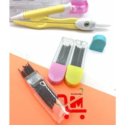 Combo 2 Cái Compass Học Sinh GS-01 GSTAR, Sử Dụng Chì Bấm Ngòi 0.5MM (Kèm 1 Hộp Ngòi Chì Nhỏ, Vẽ Đường Tròn, Hình Tròn 9