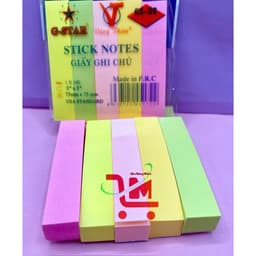 1 Xấp 100 Tờ Giấy Ghi Chú/Note Neon 3x2/3x3/3x4/3x5 1 Màu Vàng, 3x3 3 Màu,4 Màu,5 Màu GSTAR, Hàng Chính Hãng Công Ty 7