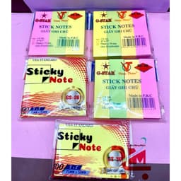 1 Xấp 100 Tờ Giấy Ghi Chú/Note Neon 3x2/3x3/3x4/3x5 1 Màu Vàng, 3x3 3 Màu,4 Màu,5 Màu GSTAR, Hàng Chính Hãng Công Ty 1