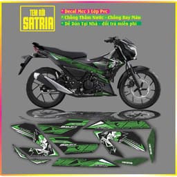 Tem Rời Xe raider satria FI Tem Chế Satria Raider Mẫu Kingdrag Đỏ đen Đủ màu 3